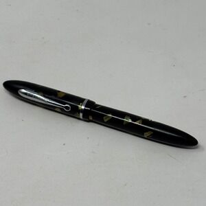 Vintage Sheaffer Jr Fountain Pen Black Abalone Shell Flake Celluloid USA Made